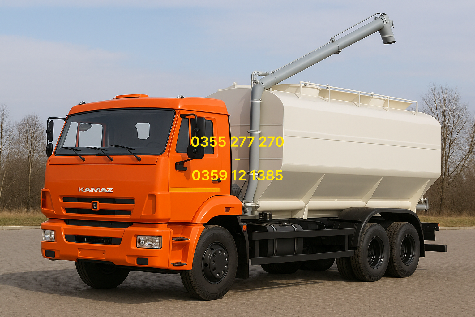 xe bồn KamAZ chở cám' xe bồn chở cám Nguyên Vĩ' xe bồn chở thức ăn chăn nuôi' xe KamAZ 65117 15 tấn' xe KamAZ 53229' xe KamAZ 3 chân chở cám' bồn chở cám trục vít' bồn cám inox 304' xe chở cám giá rẻ'