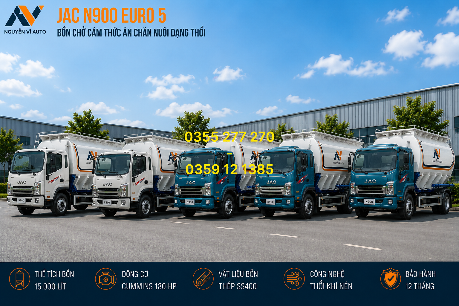 cấu tạo xe bồn chở cám dạng thổi'nguyên lý hoạt động xe bồn chở cám'hệ thống khí nén xe bồn chở cám'máy nén khí xe bồn chở cám'PTO xe bồn chở cám'xe bồn JAC N900 chở cám'